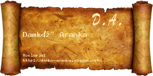 Damkó Aranka névjegykártya